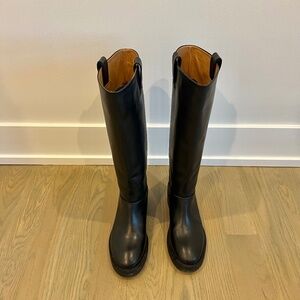Flattered Frances Black Leather Boots